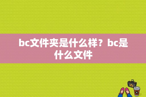 bc文件夹是什么样？bc是什么文件