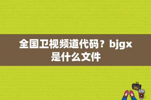 全国卫视频道代码？bjgx是什么文件