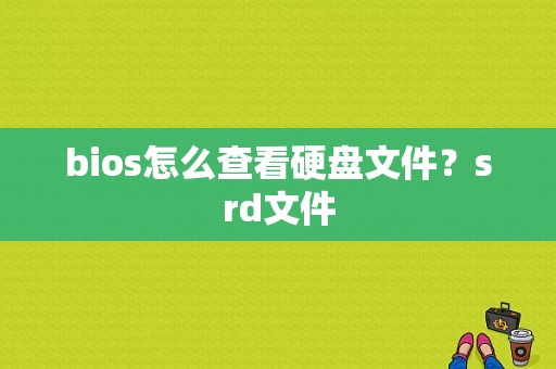 bios怎么查看硬盘文件？srd文件-图1