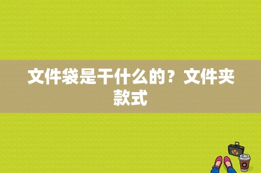 文件袋是干什么的？文件夹款式