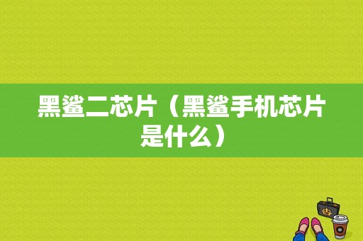 黑鲨二芯片（黑鲨手机芯片是什么）