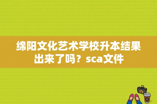 绵阳文化艺术学校升本结果出来了吗？sca文件