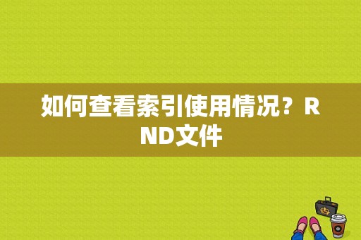 如何查看索引使用情况？RND文件