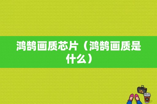 鸿鹄画质芯片（鸿鹄画质是什么）