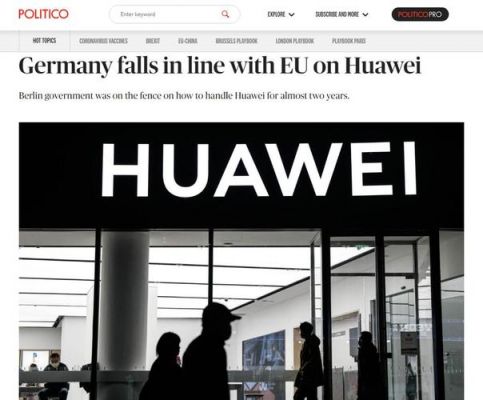 德国宣布支持华为芯片（德国允许华为参与5g建设）